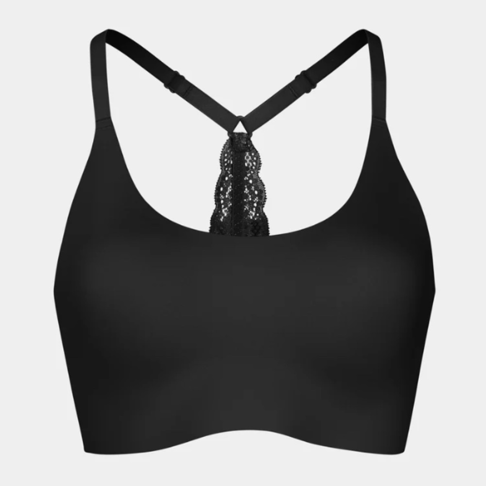 Knix Racerback Lace Bralette Sz XS Black